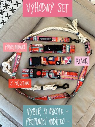 VÝHODNÝ SET pro tvého chlupáče 🐾 Vyber si obojek podle stylu – klasika, s pojistkou nebo polostahovák + a k tomu přepínací...